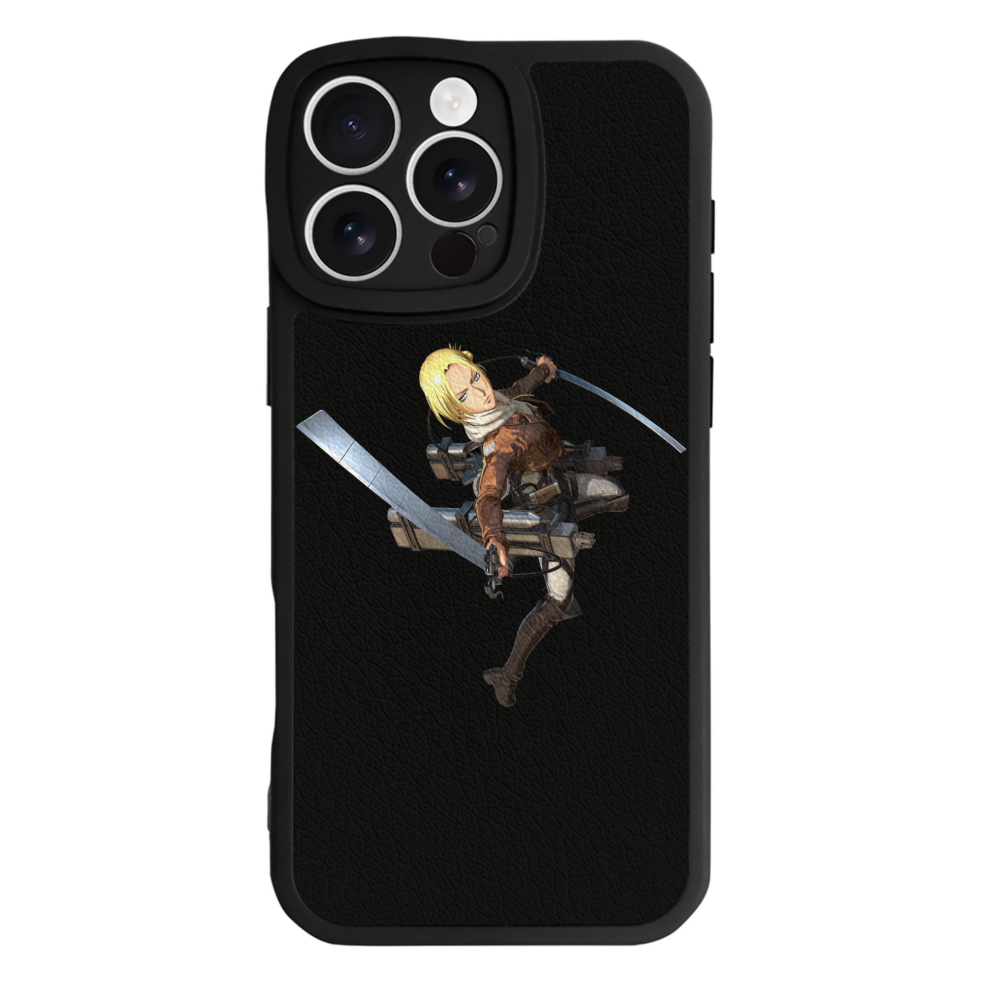（画像用） 進撃の巨人 アニ・レオンハート Attack on Titan Annie Leonhart 【iPhone 16シリーズ対応】シリコンスマホケース（レザー調） 材質：シリコン